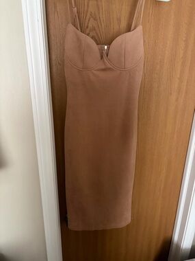 AKIRA Soft Brown strapless Dress with Bustier